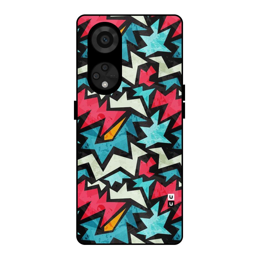 Electric Color Design Metal Back Case for Reno8 T 5G
