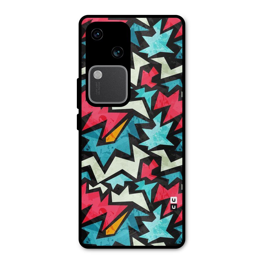 Electric Color Design Metal Back Case for Vivo V30 Pro