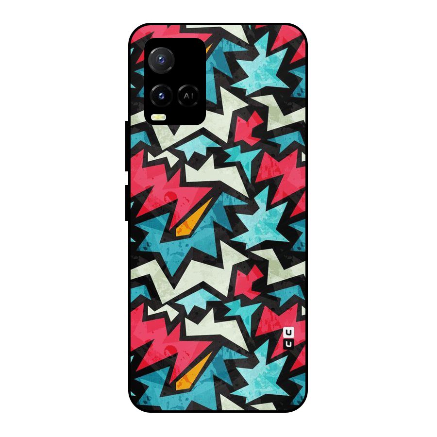 Electric Color Design Metal Back Case for Vivo Y33s