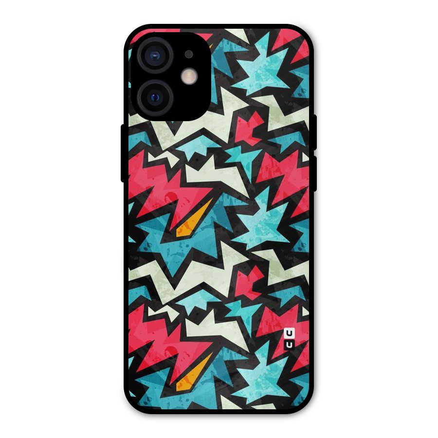 Electric Color Design Metal Back Case for iPhone 12 Mini
