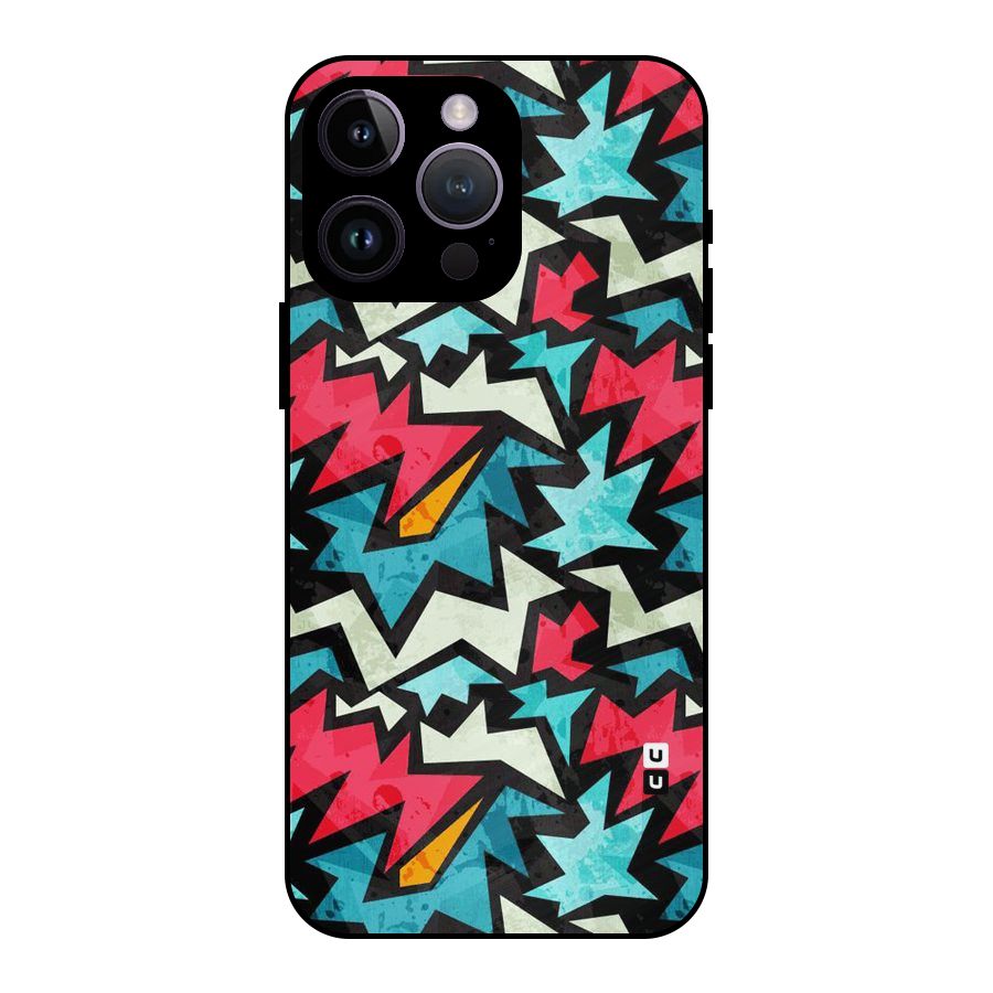 Electric Color Design Metal Back Case for iPhone 14 Pro Max