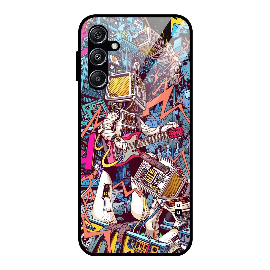 Electric Colors Glass Back Case for Galaxy M34 5G