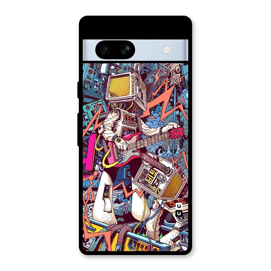 Electric Colors Glass Back Case for Google Pixel 7a