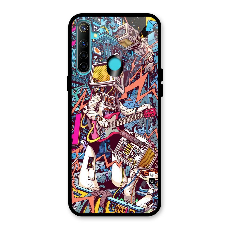 Electric Colors Glass Back Case for Realme 5