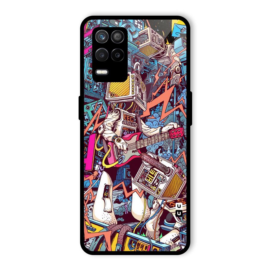 Electric Colors Glass Back Case for Realme 8s 5G