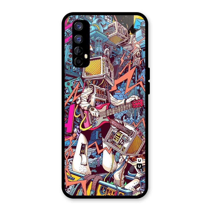 Electric Colors Glass Back Case for Realme Narzo 20 Pro