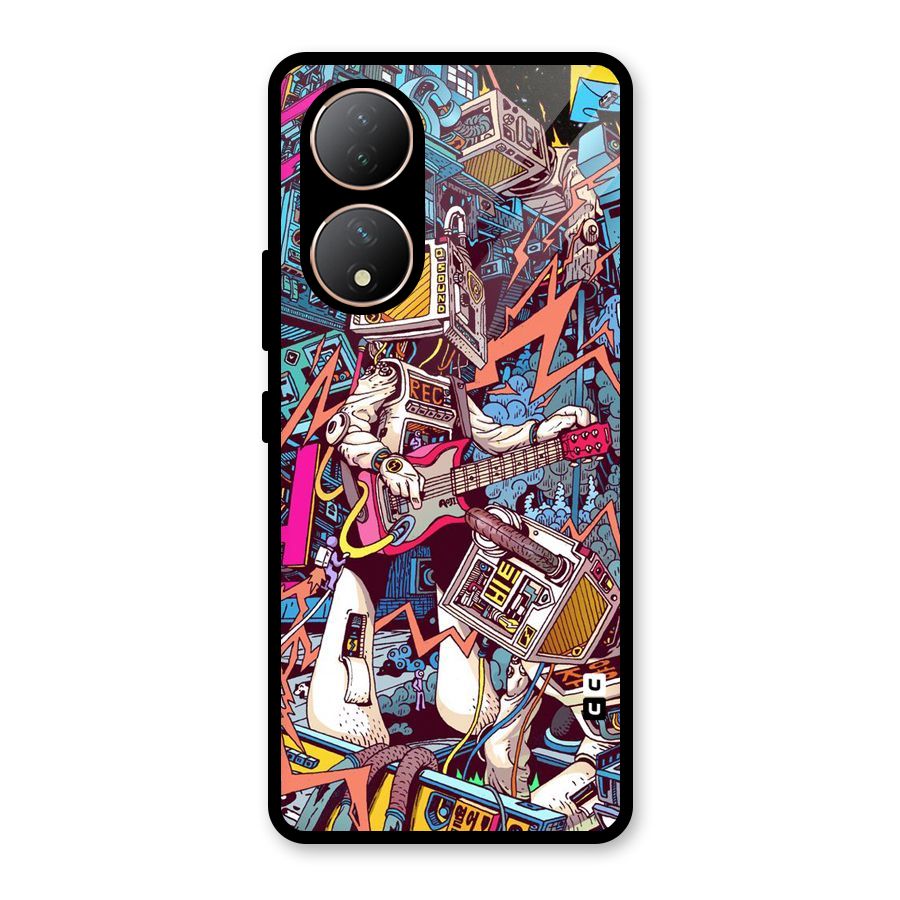 Electric Colors Glass Back Case for Vivo Y100