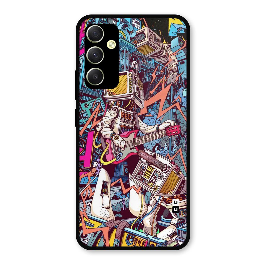 Electric Colors Metal Back Case for Galaxy A34