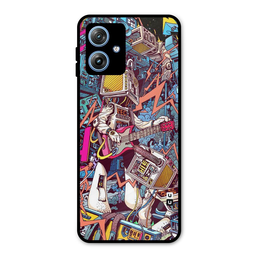 Electric Colors Metal Back Case for Moto G54