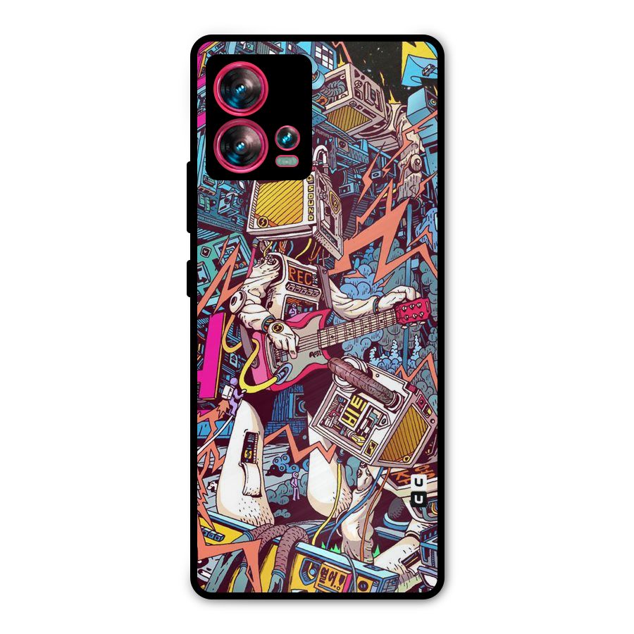 Electric Colors Metal Back Case for Motorola Edge 30 Fusion