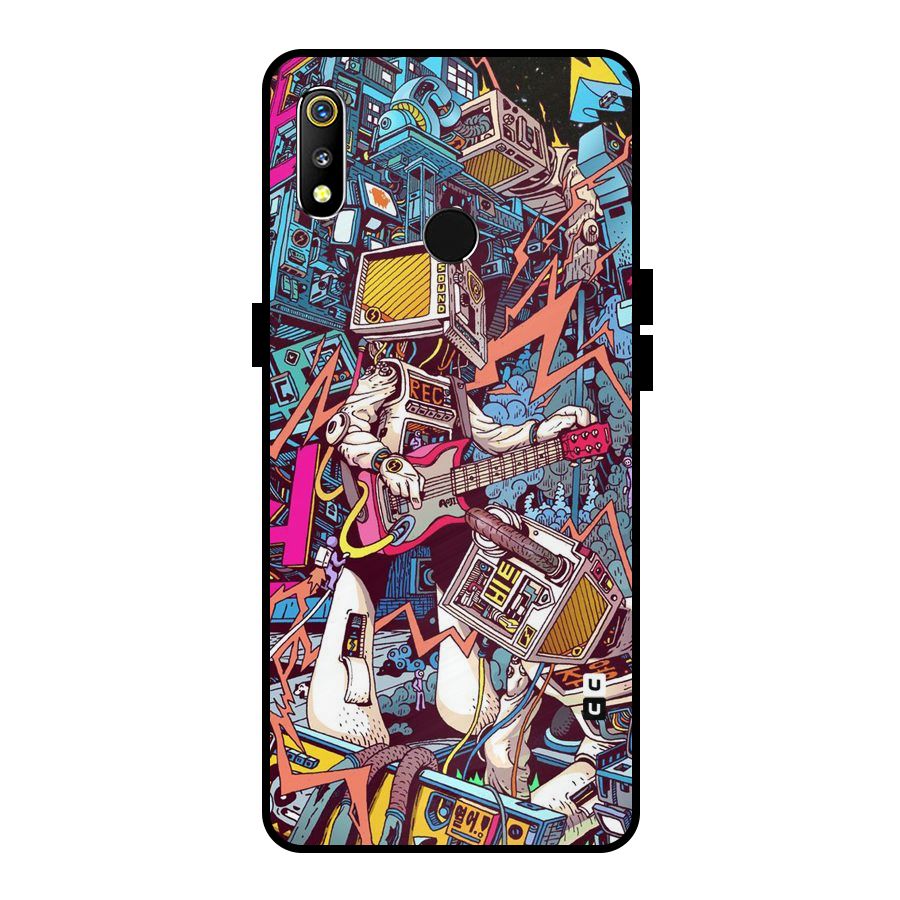 Electric Colors Metal Back Case for Realme 3