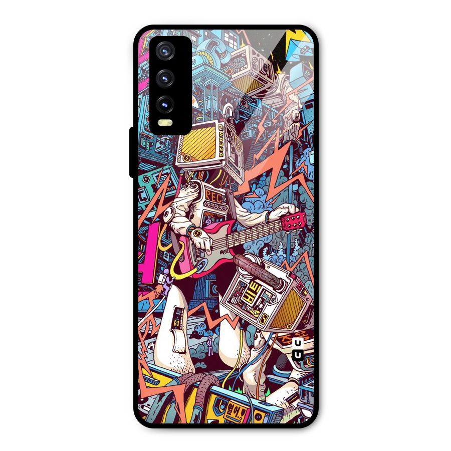 Electric Colors Metal Back Case for Vivo Y20 2021