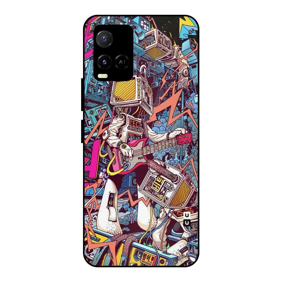 Electric Colors Metal Back Case for Vivo Y21A