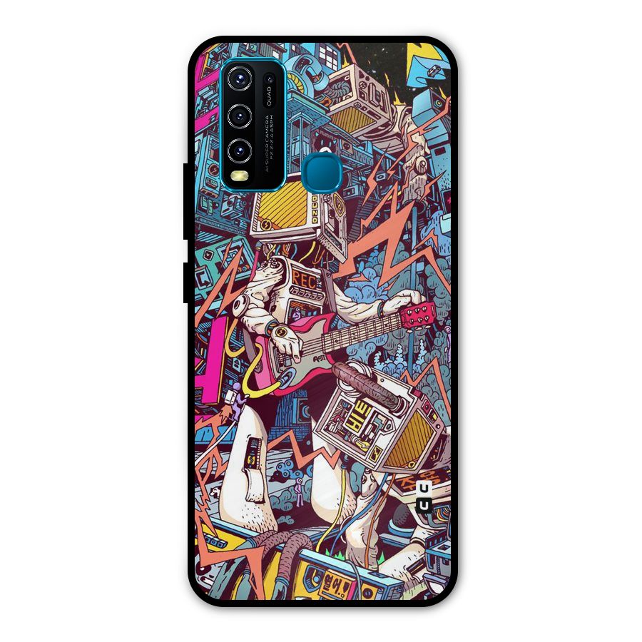Electric Colors Metal Back Case for Vivo Y30