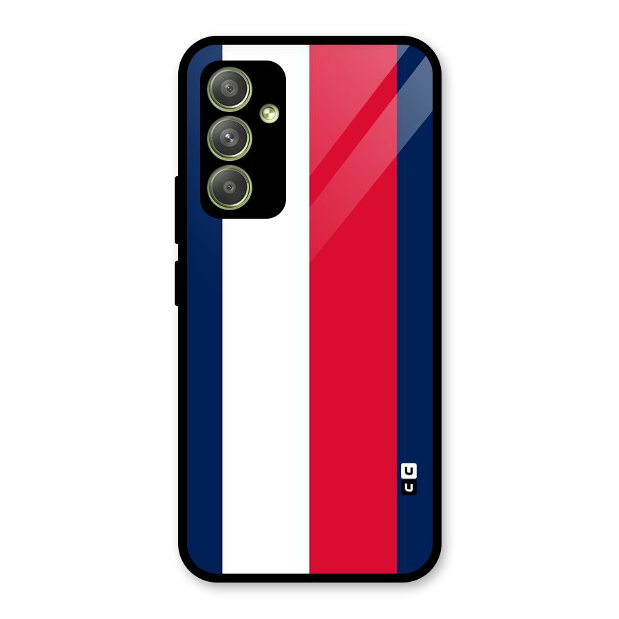 Electric Colors Stripe Glass Back Case for Galaxy A54