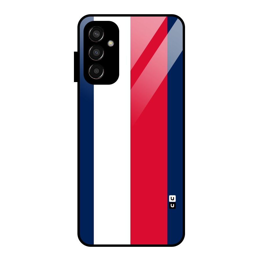 Electric Colors Stripe Glass Back Case for Galaxy F13