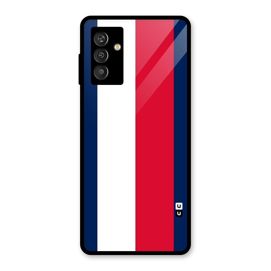Electric Colors Stripe Glass Back Case for Galaxy M13