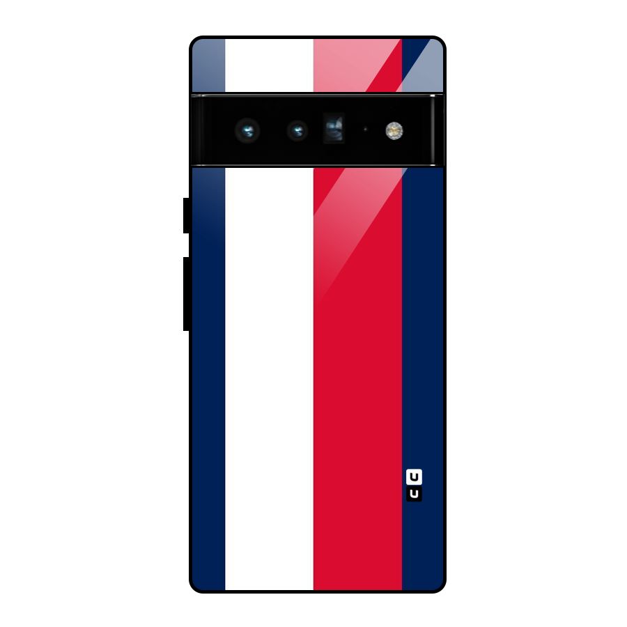 Electric Colors Stripe Glass Back Case for Google Pixel 6 Pro