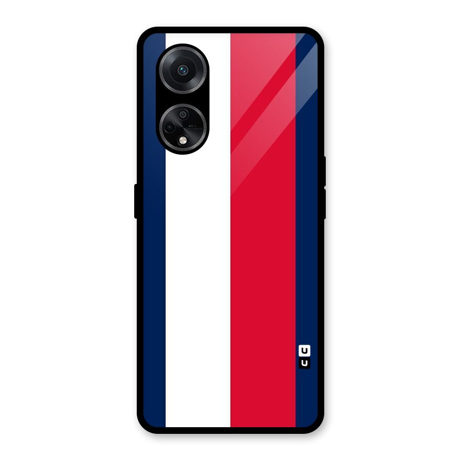 Electric Colors Stripe Glass Back Case for Oppo F23