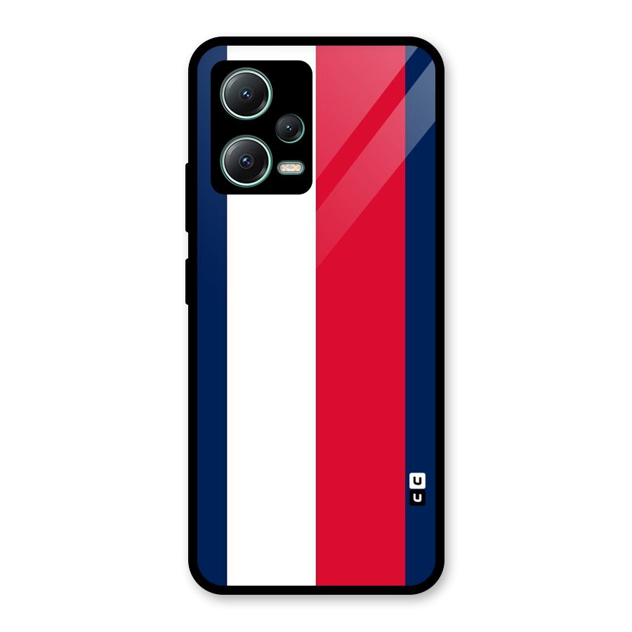 Electric Colors Stripe Glass Back Case for Poco X5