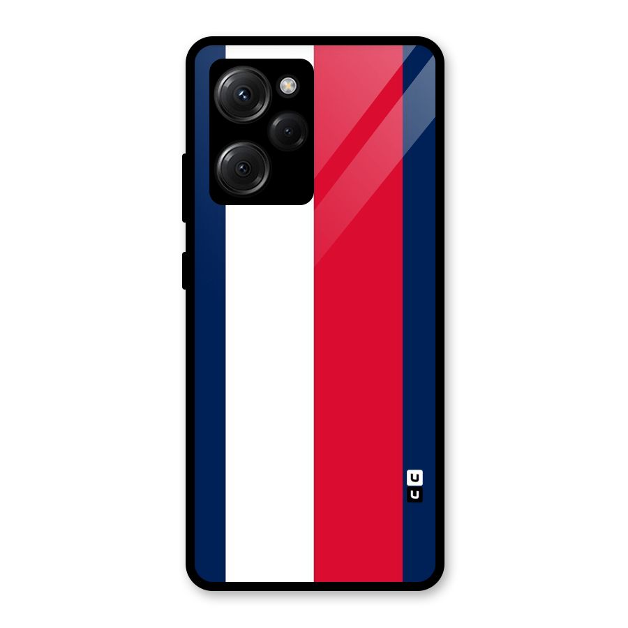 Electric Colors Stripe Glass Back Case for Poco X5 Pro