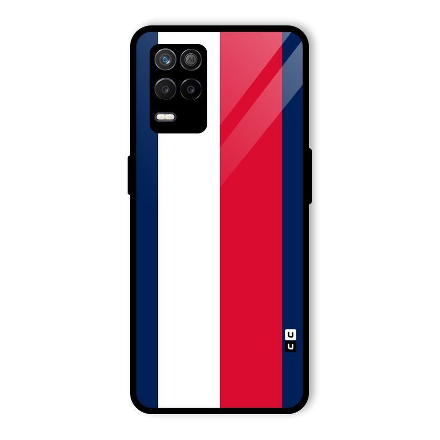 Electric Colors Stripe Glass Back Case for Realme 8s 5G