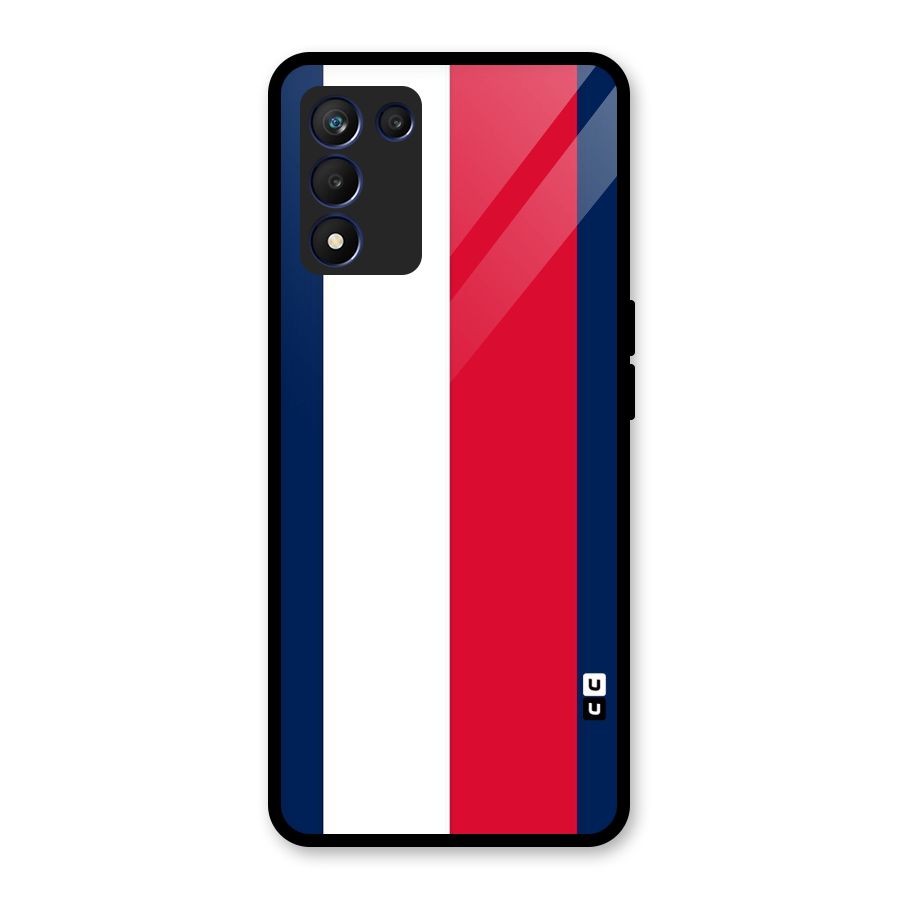 Electric Colors Stripe Glass Back Case for Realme 9 5G Speed