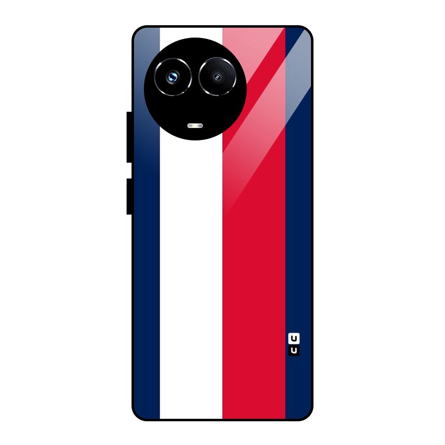 Electric Colors Stripe Glass Back Case for Realme Narzo 60X
