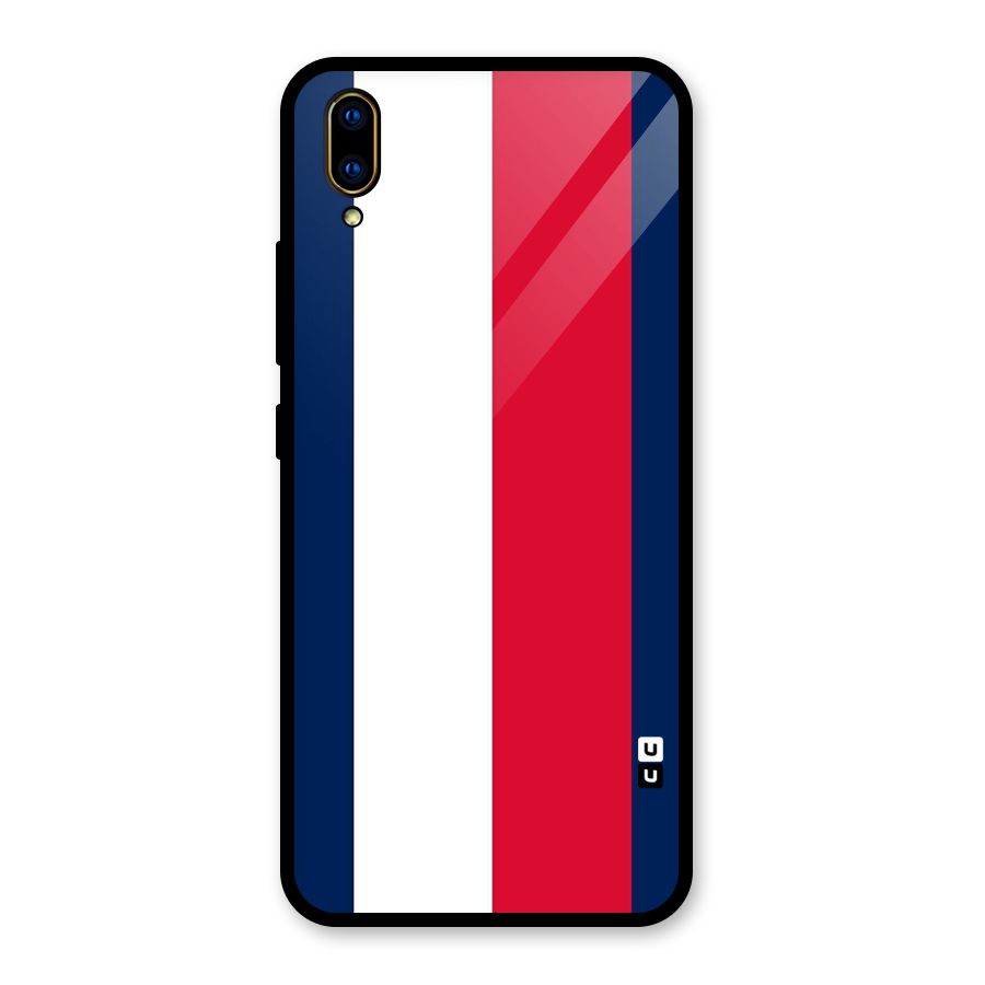 Electric Colors Stripe Glass Back Case for Vivo V11 Pro