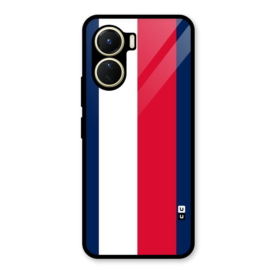 Electric Colors Stripe Glass Back Case for Vivo Y16