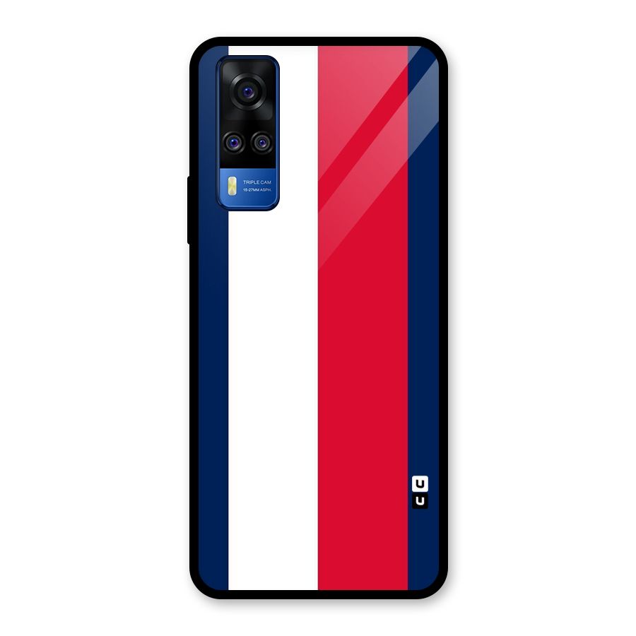 Electric Colors Stripe Glass Back Case for Vivo Y31