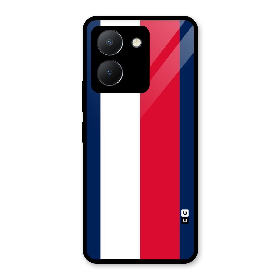 Electric Colors Stripe Glass Back Case for Vivo Y36