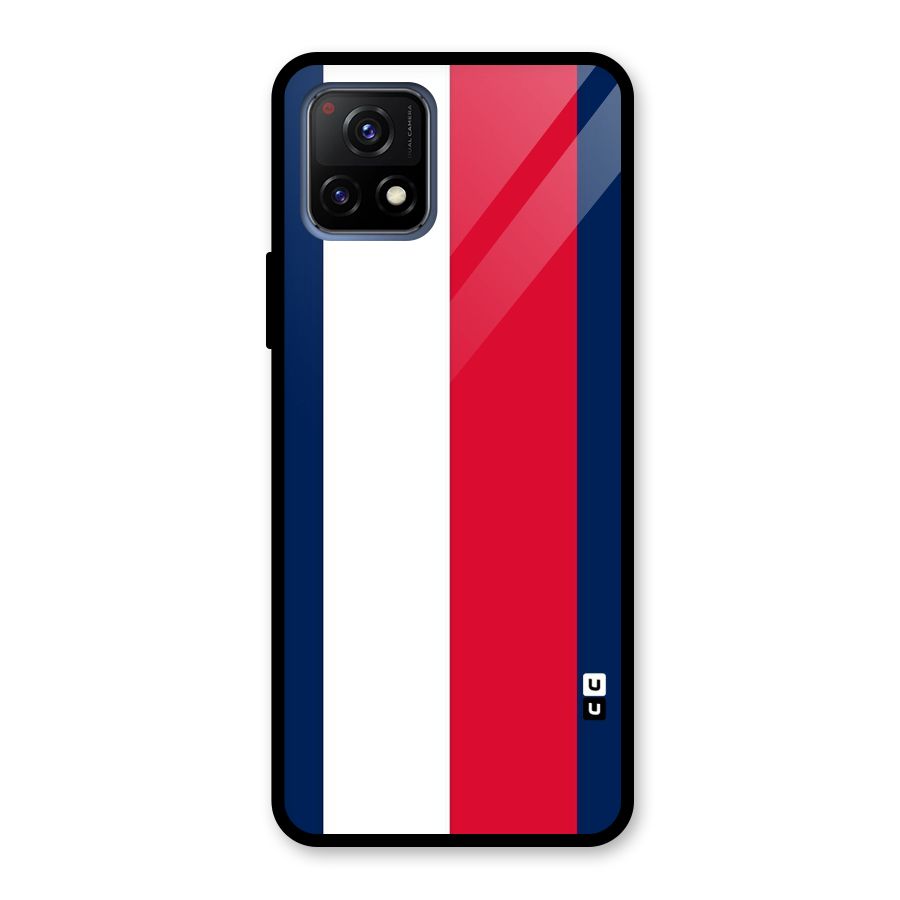 Electric Colors Stripe Glass Back Case for Vivo Y72 5G