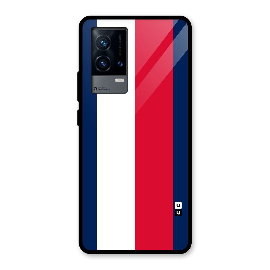 Electric Colors Stripe Glass Back Case for iQOO 9 5G