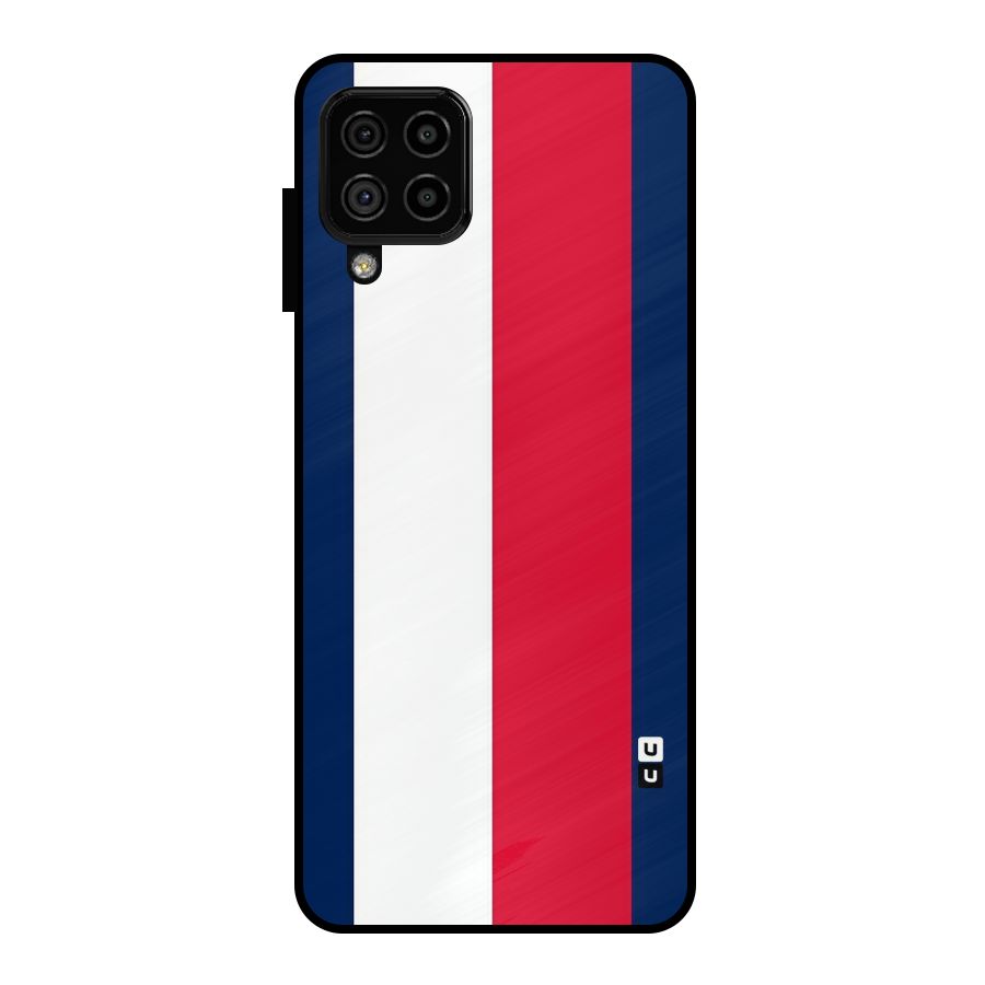 Electric Colors Stripe Metal Back Case for Galaxy A22 4G