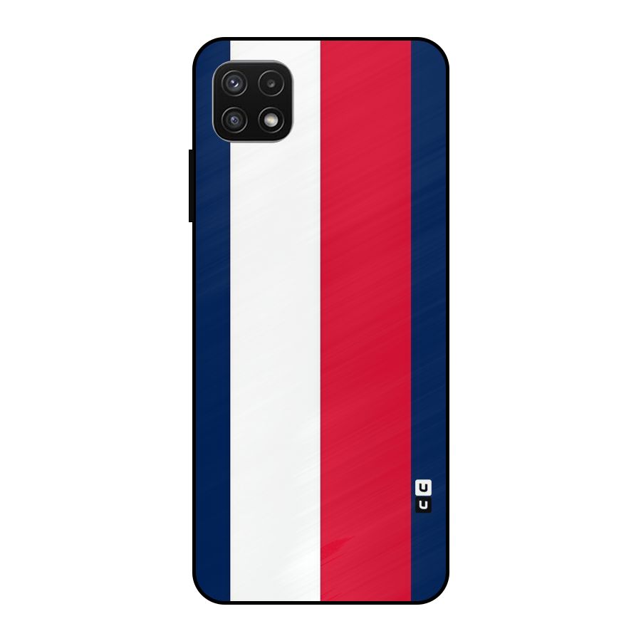 Electric Colors Stripe Metal Back Case for Galaxy A22 5G