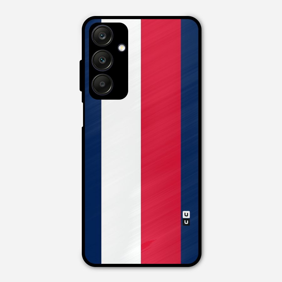 Electric Colors Stripe Metal Back Case for Galaxy A25 5G