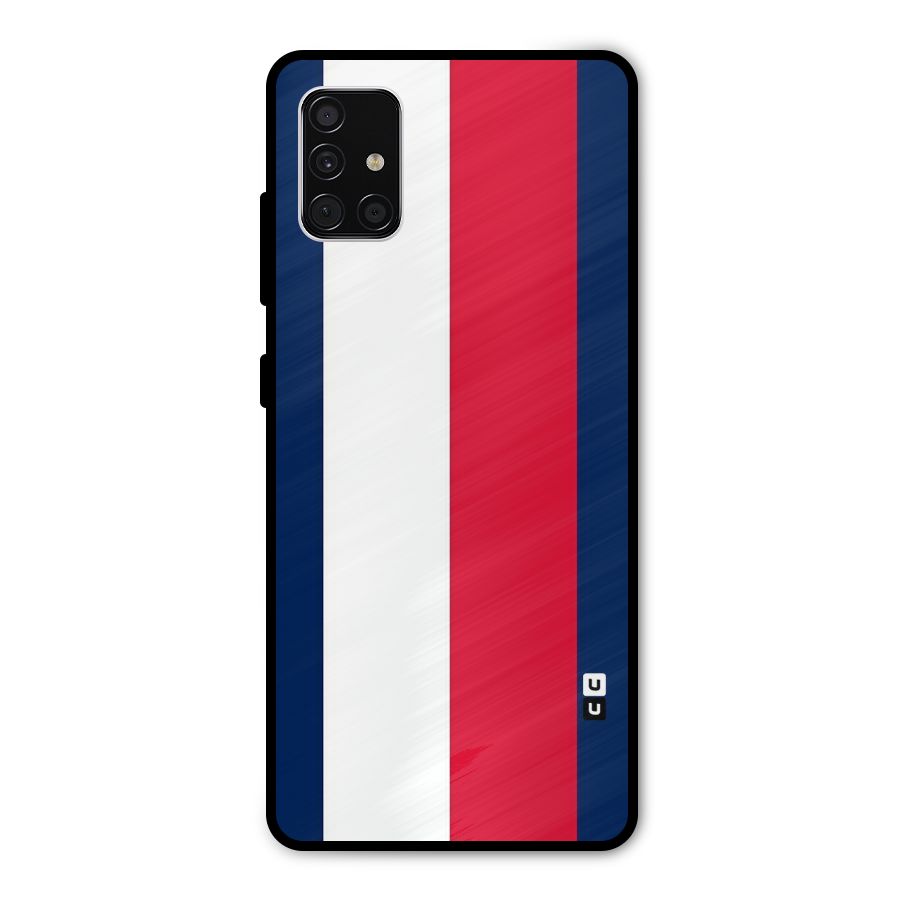 Electric Colors Stripe Metal Back Case for Galaxy A51