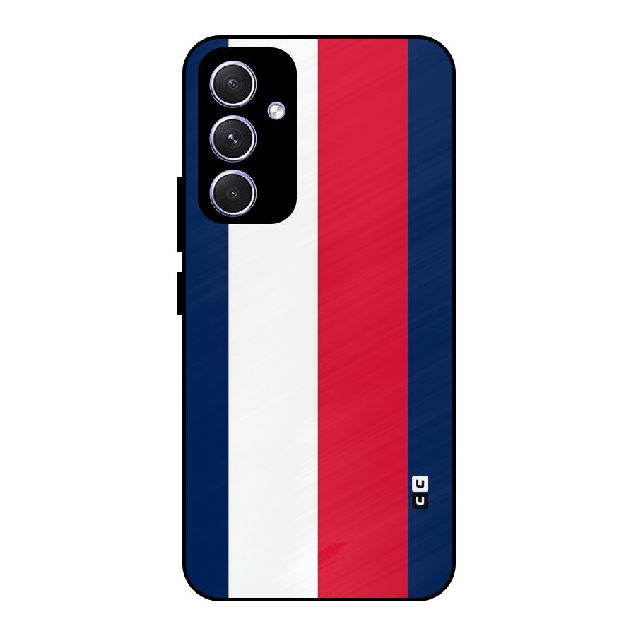 Electric Colors Stripe Metal Back Case for Galaxy A54