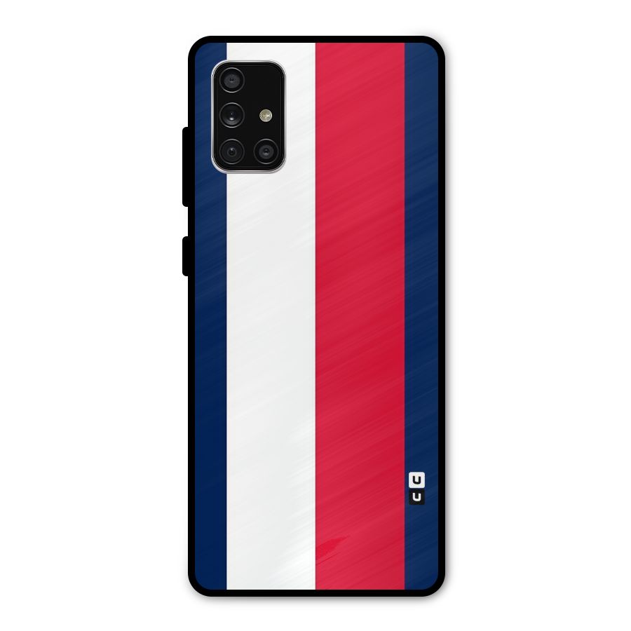 Electric Colors Stripe Metal Back Case for Galaxy A71