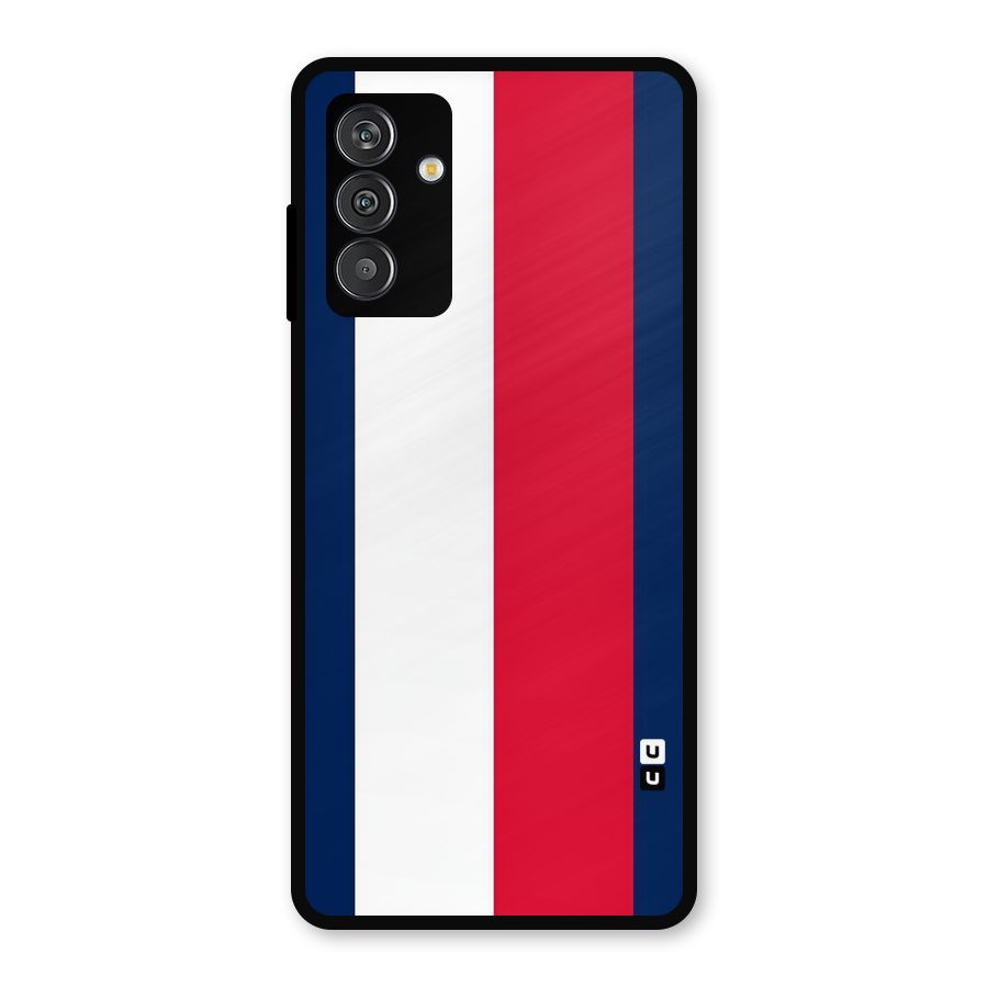 Electric Colors Stripe Metal Back Case for Galaxy F13