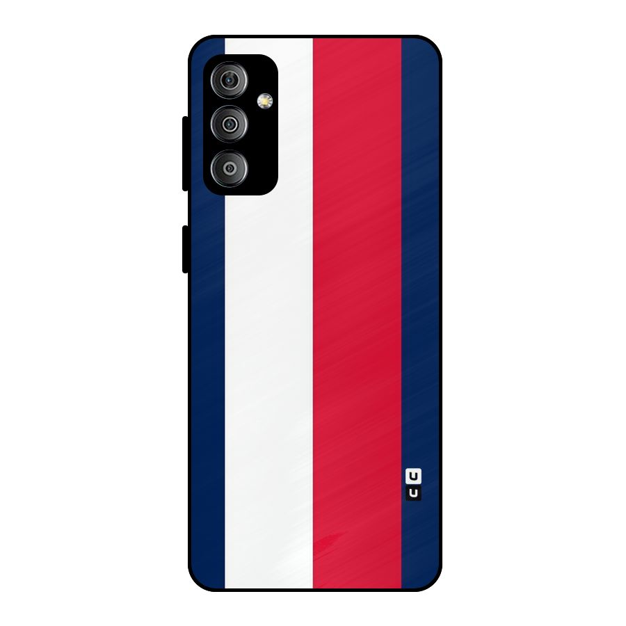 Electric Colors Stripe Metal Back Case for Galaxy F23