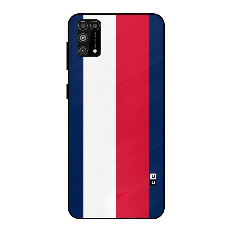 Electric Colors Stripe Metal Back Case for Galaxy F41