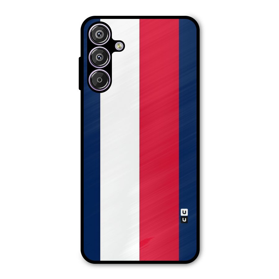 Electric Colors Stripe Metal Back Case for Galaxy M15