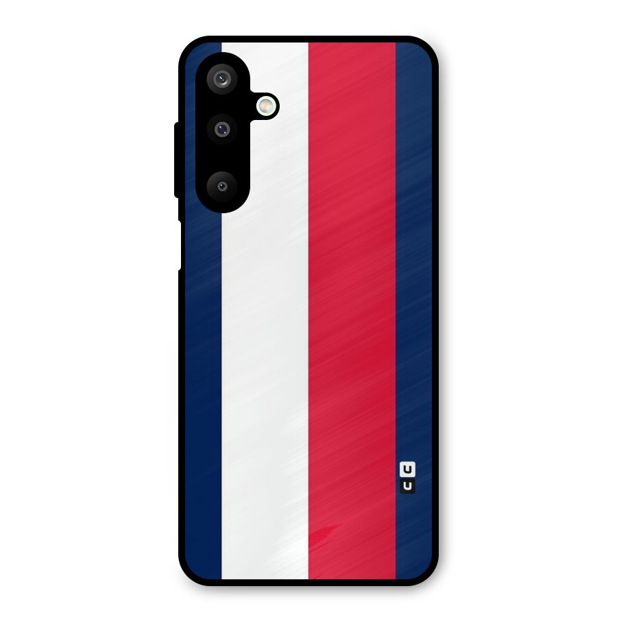 Electric Colors Stripe Metal Back Case for Galaxy M16