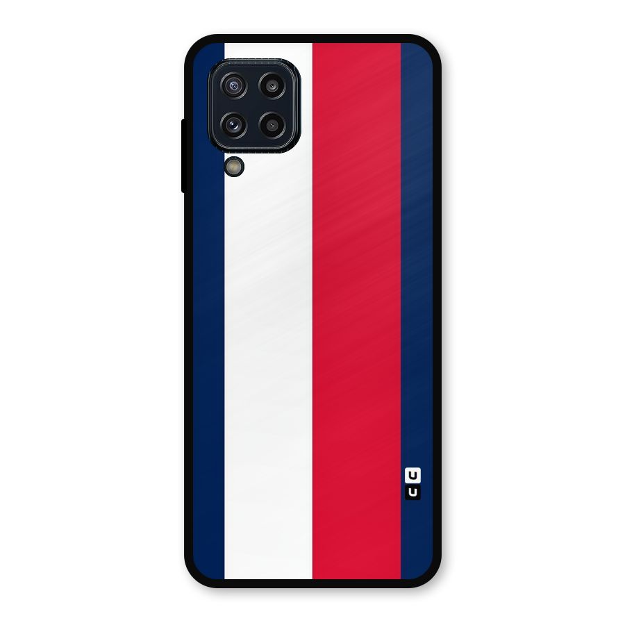 Electric Colors Stripe Metal Back Case for Galaxy M32