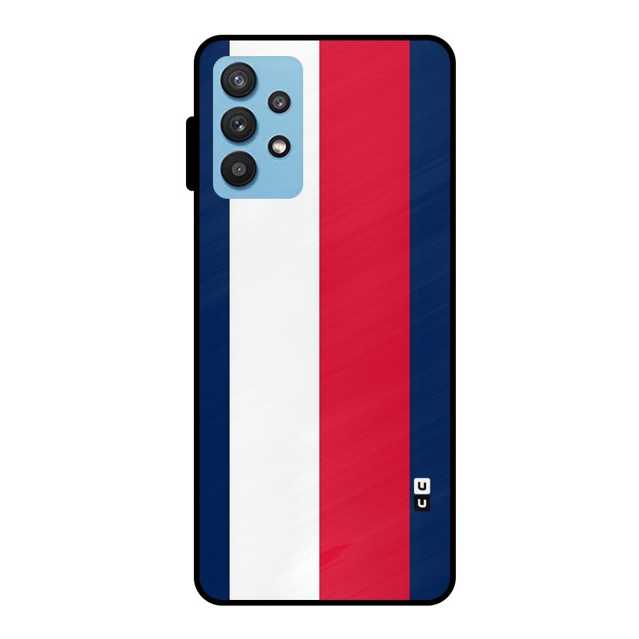 Electric Colors Stripe Metal Back Case for Galaxy M32 5G