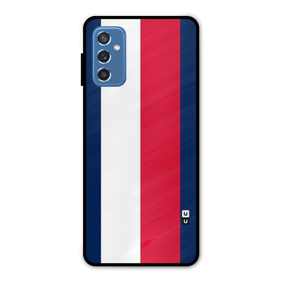 Electric Colors Stripe Metal Back Case for Galaxy M52 5G