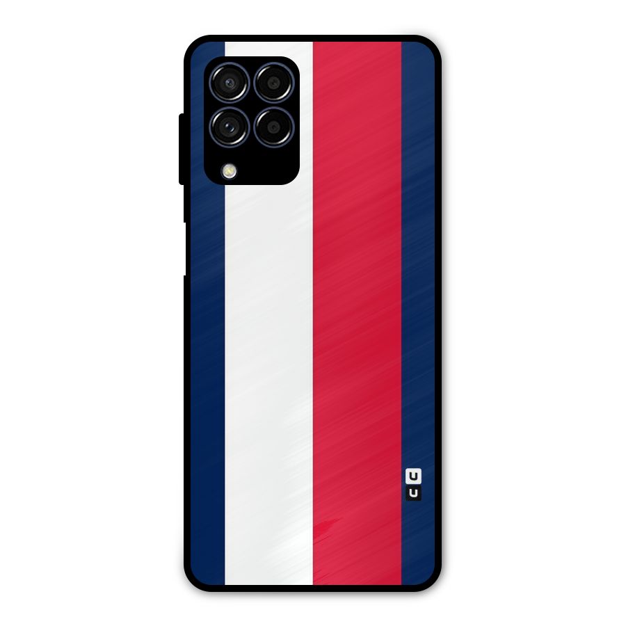 Electric Colors Stripe Metal Back Case for Galaxy M53 5G
