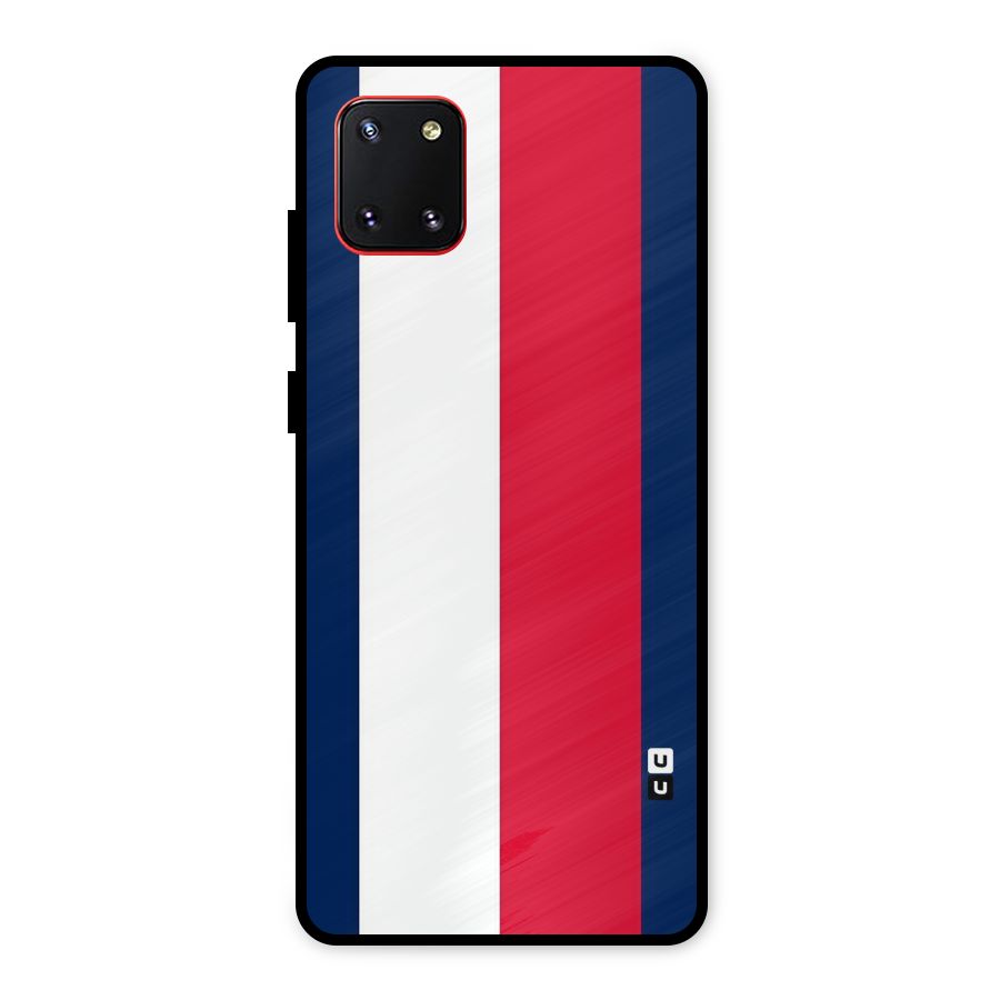 Electric Colors Stripe Metal Back Case for Galaxy Note 10 Lite